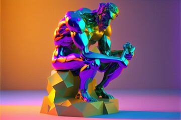 body positivity sculpture created with generative ai technology