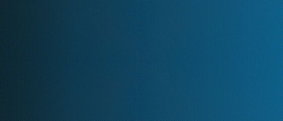 Circle lines pattern on blue background. Circle lines pattern for backdrop, brochure, wallpaper template. Realistic lines with repeat circles texture. Simple geometric background, vector illustration
