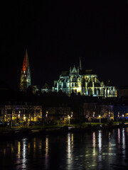 Fototapeta na wymiar Auxerre night view