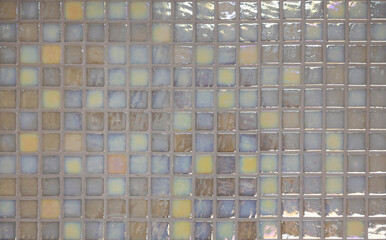 Obraz premium The interior of the house. Mosaic in the bathroom. The concept of wall decoration.