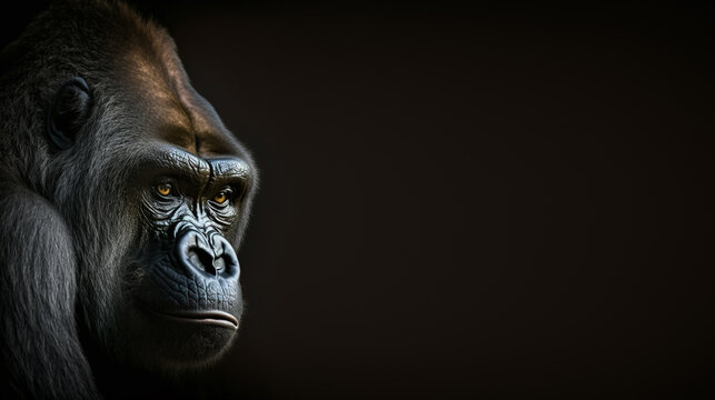 Header of a gorilla