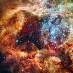 Cosmos, Grand star-forming region, Galaxies in space. Abstract cosmos background, NASA - obrazy, fototapety, plakaty