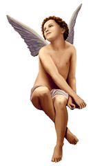 Valentines Day Cherub Angel, cupid, sticker, fictional Character, cherub png
