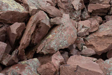 natural texture of big and broken stones