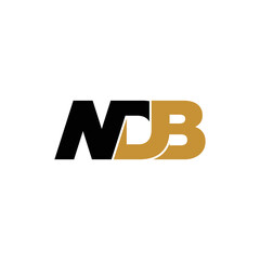 NDB letter monogram logo design vector