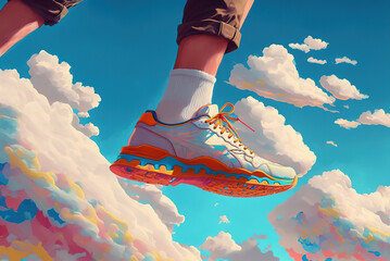 Walking on clouds in training shoes