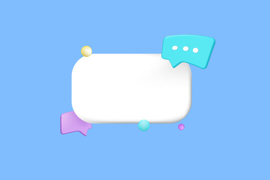 Bubble Chat 3d Rendered Isolated Vector Eps