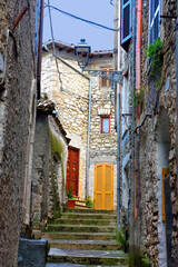  the medieval historic center of the Lazio thermal village Fiuggi Italy