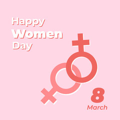 Happy women's day greeting card