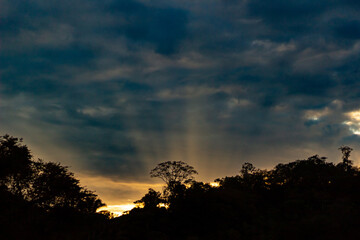 sunset in the mountains