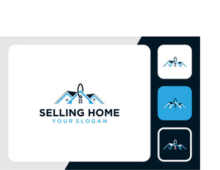 sell home logo design with house