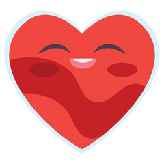 Isolated cute happy blood heart shape character Vector
