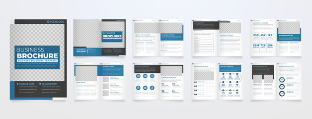 minimalist brochure template with modern concept and minimalist layout use for business profile and product catalog