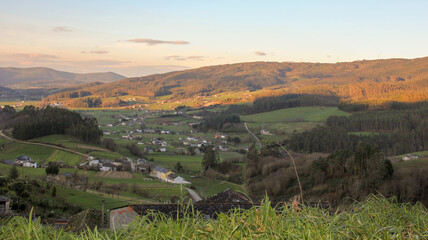 sunset sky in the valley