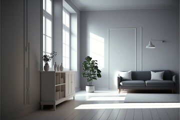 modern luxurious living room. generative ai