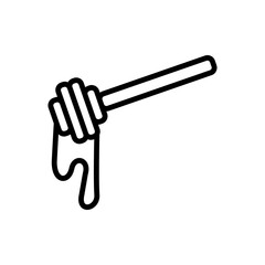 Honey dipper icon vector logo design template