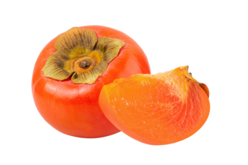 ripe persimmons on transparent png