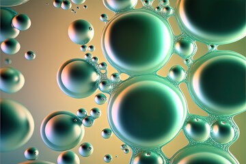 bubbles in liquid generative ai background 