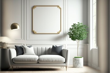 Modern contemporary luxury living room. Generative ai