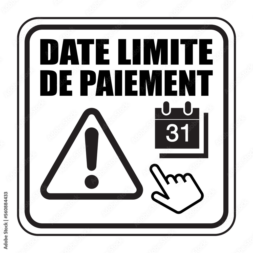 Poster Logo date limite de paiement.