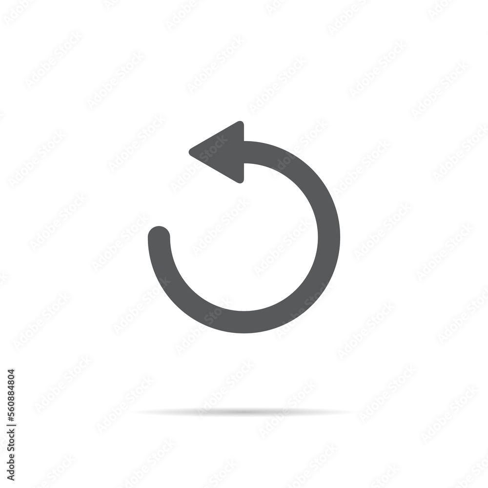 Poster refresh, reload, repeat icon vector in rounded ends style
