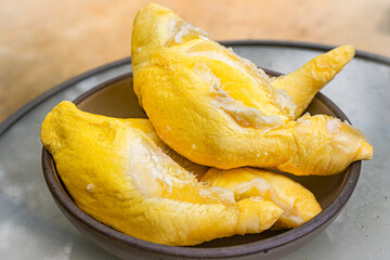 Durian is famous tropical fruit. It is native in South East Asian countries. It has distinct or...