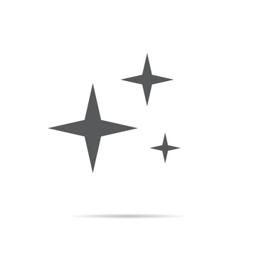 Clean star icon vector in flat style
