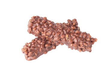 wafer ceramel crispy chocolate isolated on white background