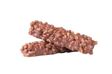 wafer ceramel crispy chocolate isolated on white background