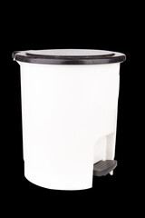 rubbish bin recycle trash isolated on black background home