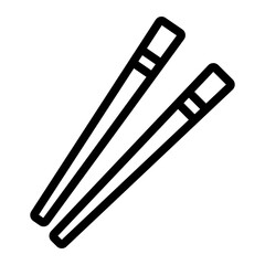 chopsticks line icon