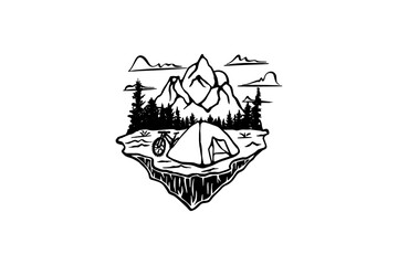 mountain bike camp nature view