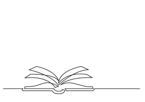 one line isolated vector object open book 2 - PNG image with transparent background