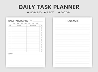Daily task planner logbook
