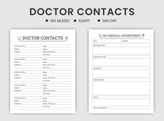 Doctor contacts logbook kdp interior 