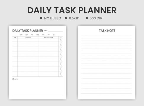 Daily task planner logbook