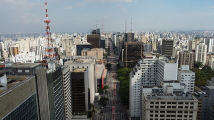 
aerial view of building on Paulista avenue