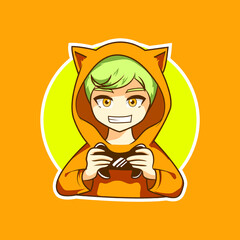 premium vector l mascot logo gaming vector illustration. cool logo