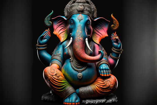 Beautiful Lord Ganesha, AI