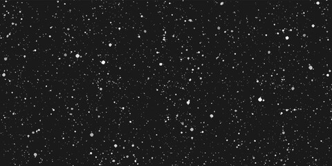Falling snow on black background.