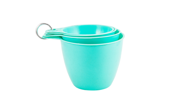 Plastic measuring cups