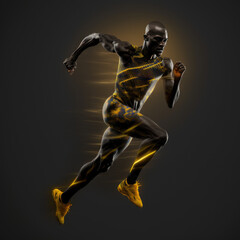 Fototapeta na wymiar 3d athlete generate by AI