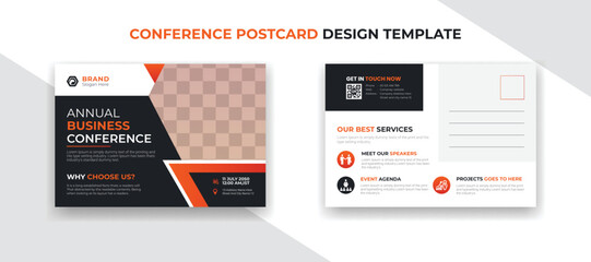 Modern Conference postcard Flyer Design, corporate business Invitation Design template