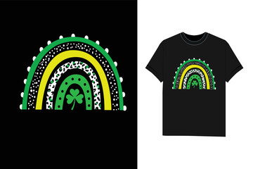 St. Patricks Day rainbow T-Shirt design