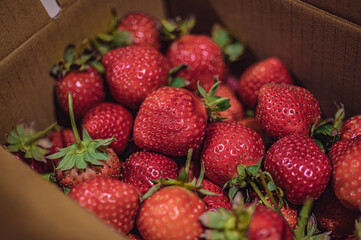 a box of strawberries