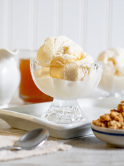 Vanilla ice cream dessert