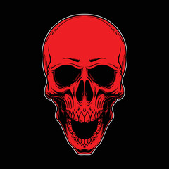 red skull illustration