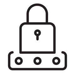 aspirin lock line icon