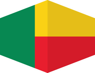 Benin flag background with cloth texture.Benin Flag vector illustration eps10.