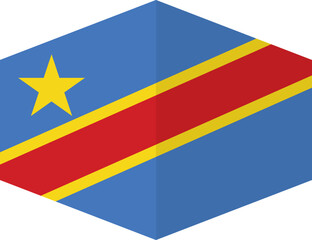 Democratic Republic of the Congo flag background with cloth texture.Democratic Republic of the Congo Flag vector illustration eps10.